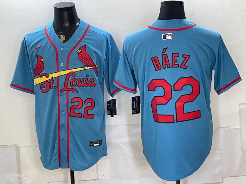 Men 2026 St.Louis Cardinals #22 Baez blue Nike MLB Jersey 0823004->st.louis cardinals->MLB Jersey